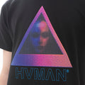 *NOVELTY TEE "HVMAN FACE" IN BLACK