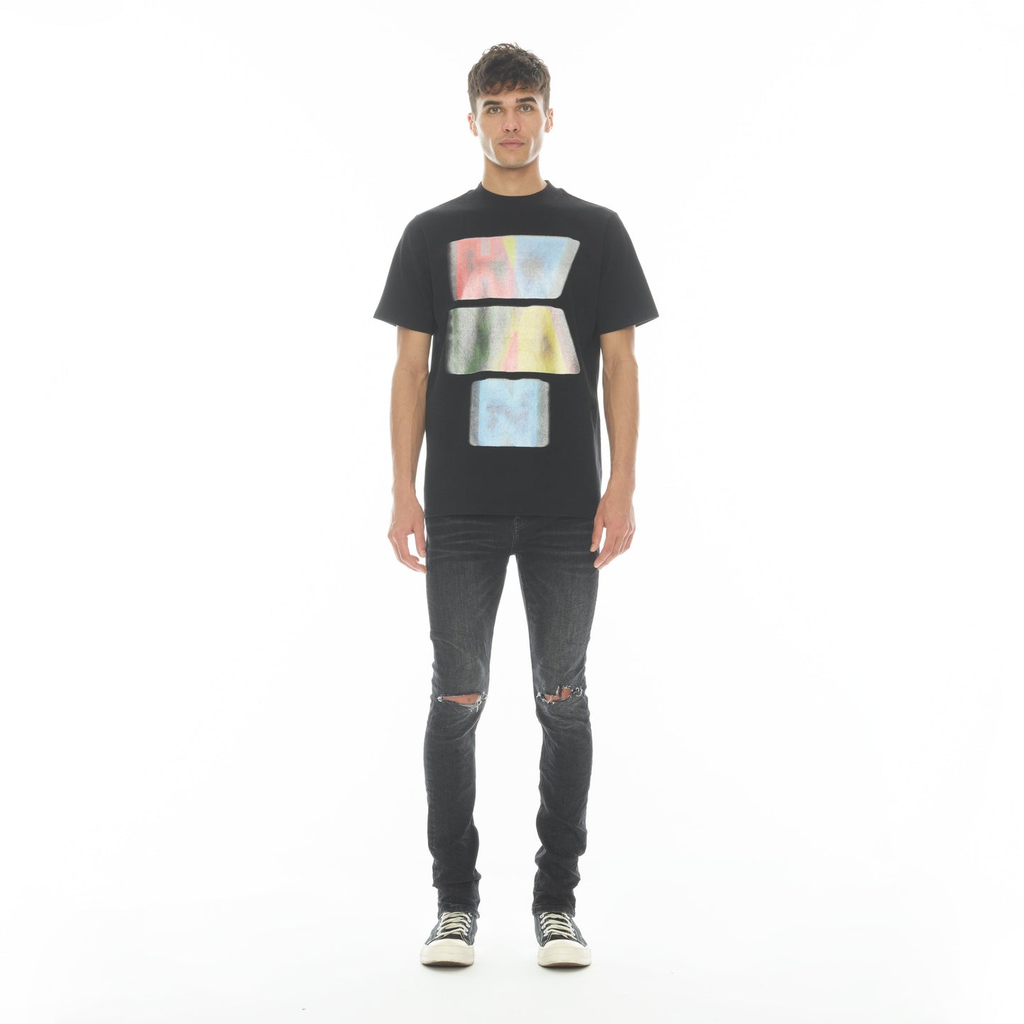 NOVELTY TEE "BLUR" IN BLACK