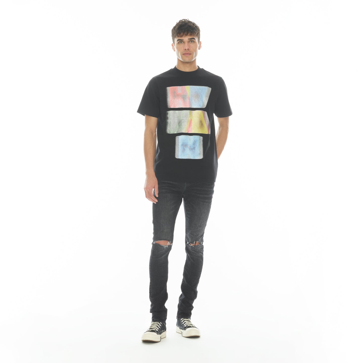 NOVELTY TEE "BLUR" IN BLACK