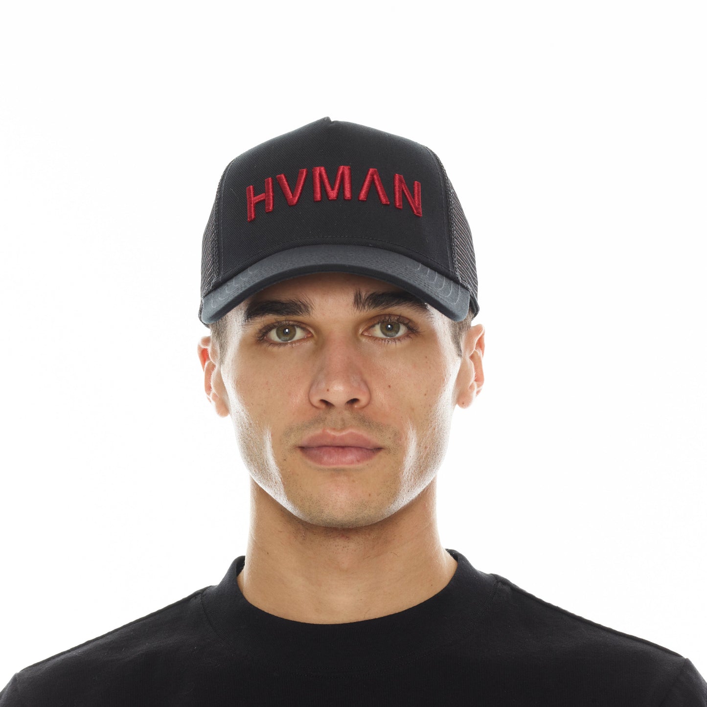 HVMAN MESH TRUCKER CAP IN BLACK