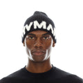 FUZZY HVMAN KNIT HAT IN BLACK