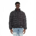 QUILTED NYLON PUFFER JACKET IN BLACK