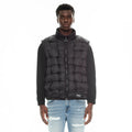 QUILTED NYLON PUFFER JACKET IN BLACK