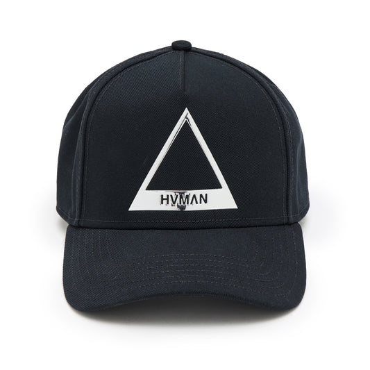 Hvman Triangle Logo Mesh Trucker Hat in Black