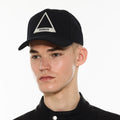 Hvman Triangle Logo Mesh Trucker Hat in Black