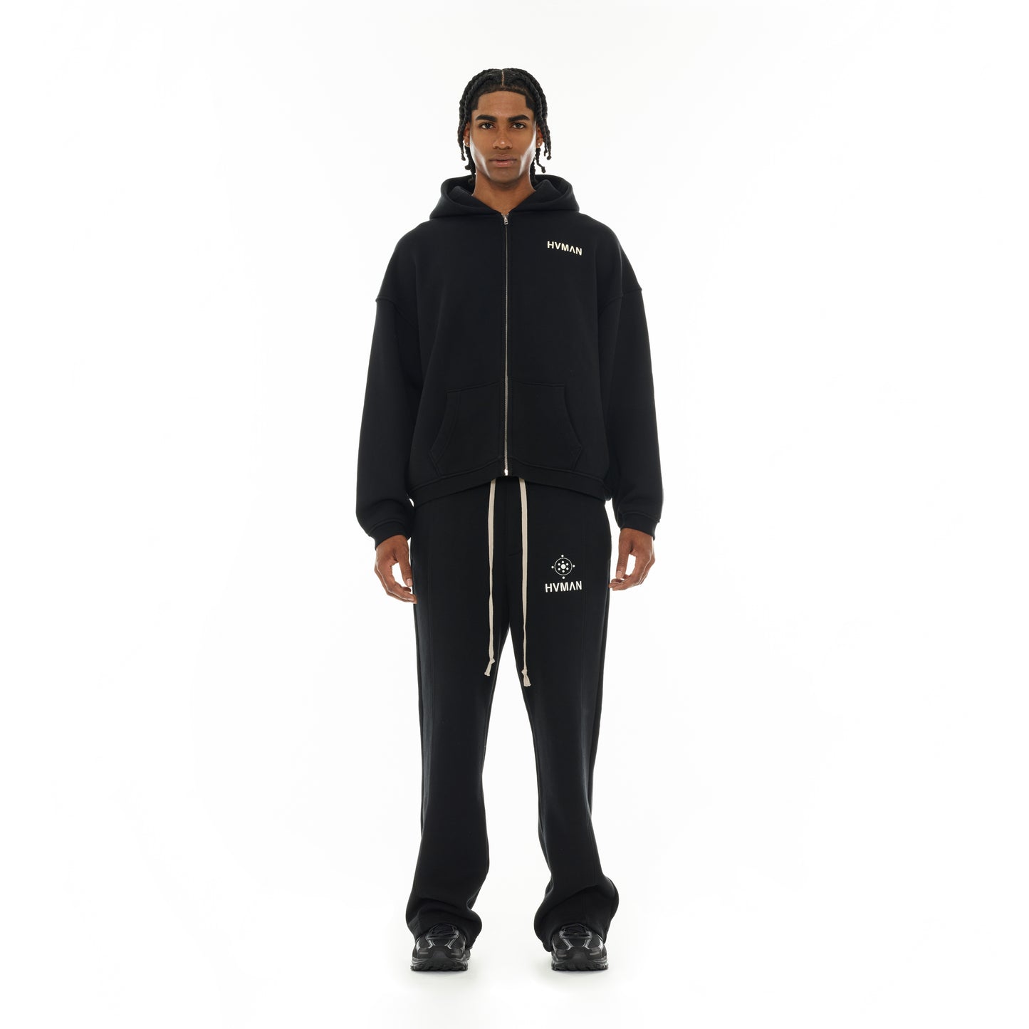 Hvman's Full Zip Sweatshirt in Black