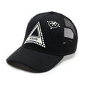 Hvman's Triangle Logo Mesh Trucker Hat in Black