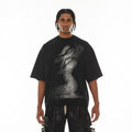 Hvman's Oversized Heavyweight Novelty Tee "Beauty" in Black