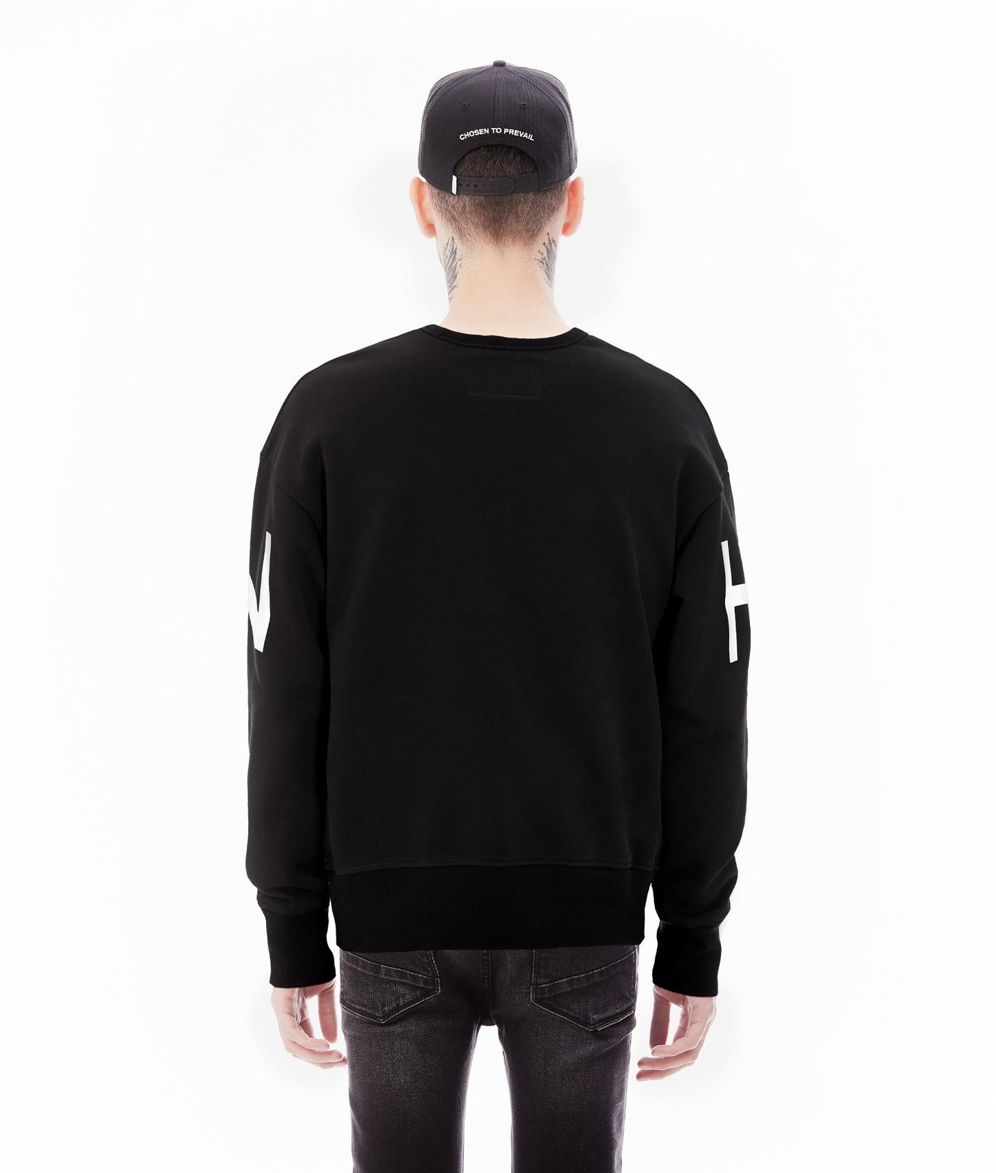 CREW NECK SWEATSHIRT IN BLACK