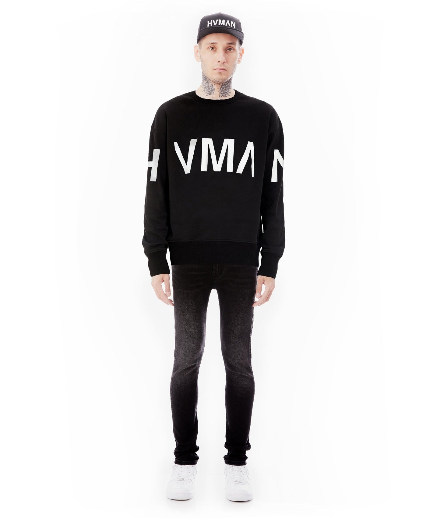 CREW NECK SWEATSHIRT IN BLACK