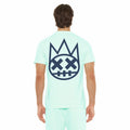 Cult's Short Sleeve Crew Neck Tee "Shimuchan" Logo in Powder Blue