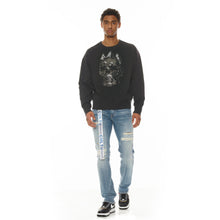 Load image into Gallery viewer, FRENCH TERRY CREWNECK SWEATSHIRT &quot;CRYSTAL SKULL&quot; IN BLACK