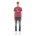 SHIMUCHAN BRUSHED LOGO SHORT SLEEVE CREW NECK TEE 26/1'S IN CABERNET