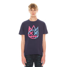 Load image into Gallery viewer, SHIMUCHAN BRUSHED LOGO SHORT SLEEVE CREW NECK TEE  26/1&#39;S IN NAVY