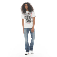 Load image into Gallery viewer, SHORT SLEEVE CREW NECK TEE 26/1&#39;S &quot;PUNK&#39;D&quot; IN WHITE
