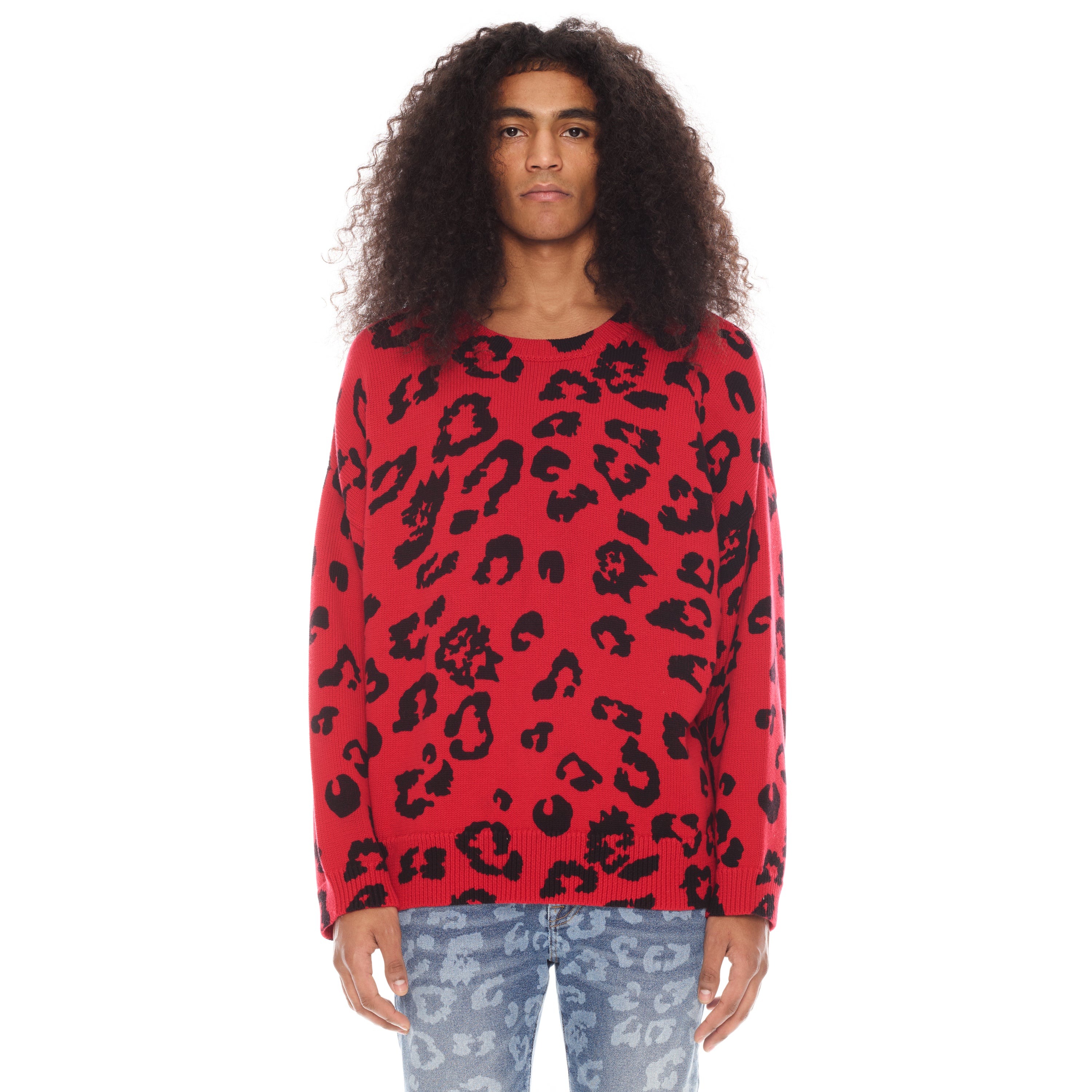 CREW NECK SWEATER IN CHEETAH