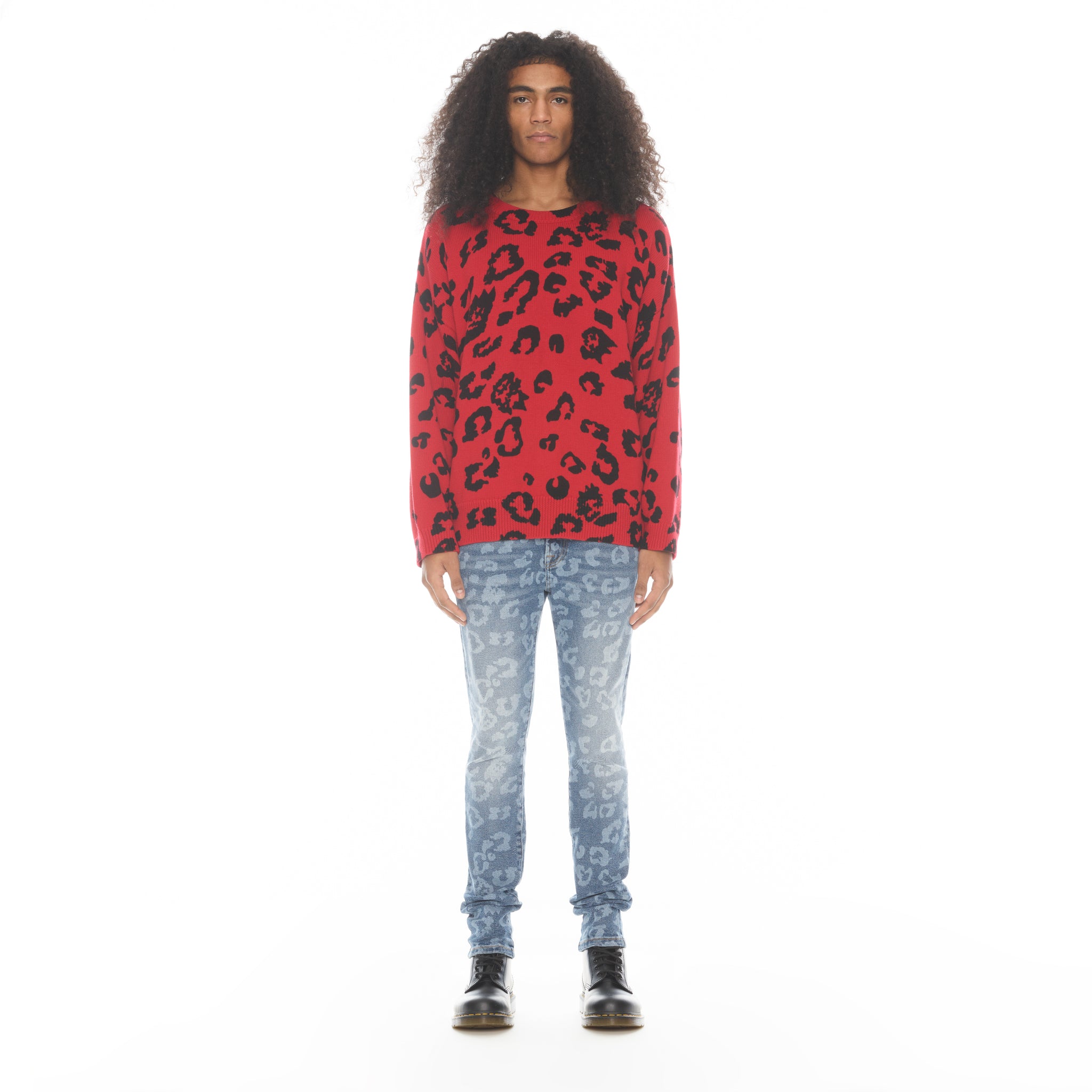 Red 2025 cheetah sweater