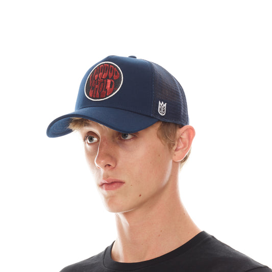 HENDRIX MESH BACK TRUCKER CURVED VISOR IN NAVY