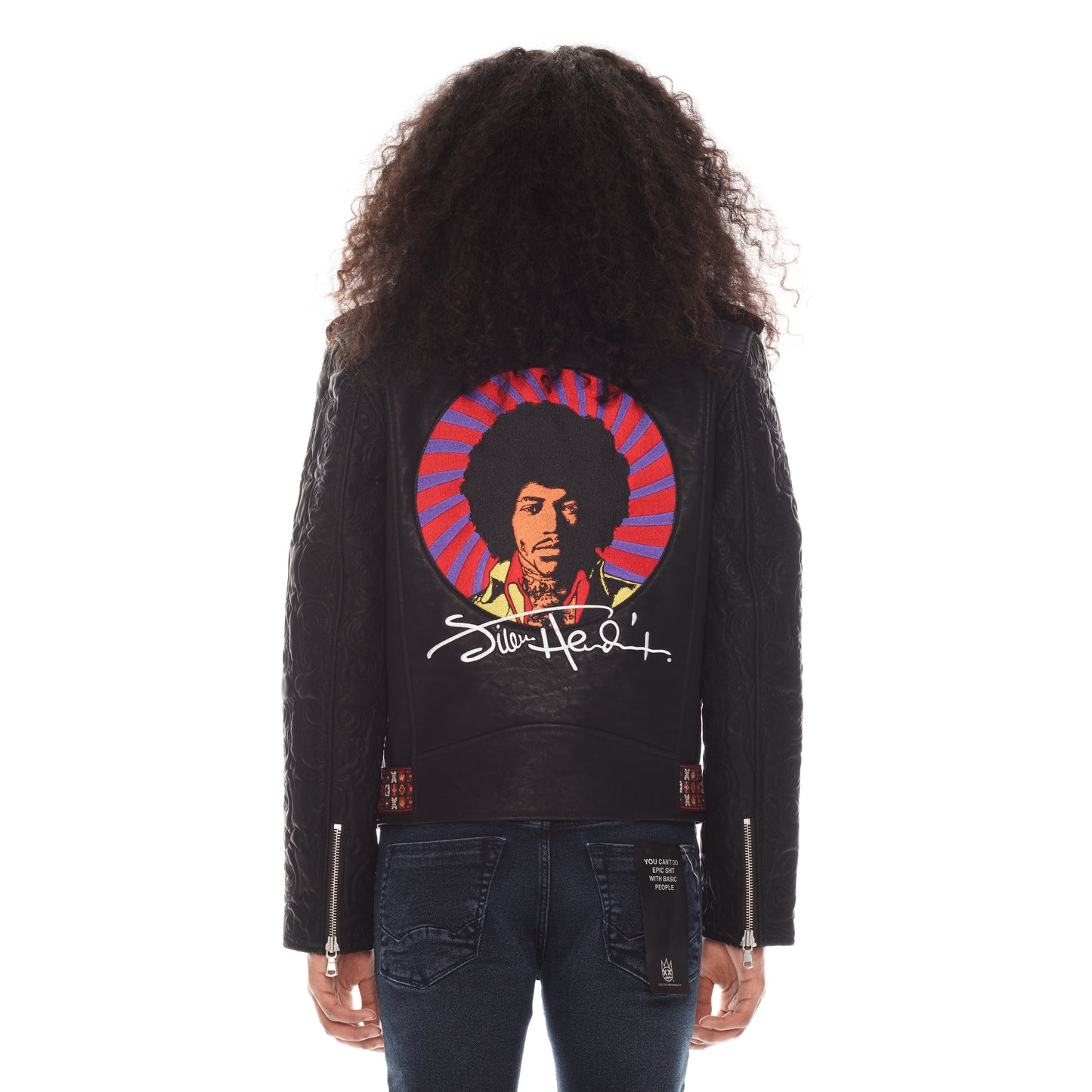 Hendrix Leather Moto Jacket In Black