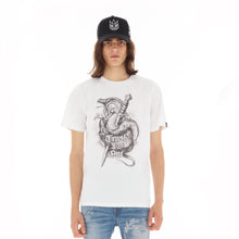 Load image into Gallery viewer, SHORT SLEEVE CREW NECK TEE  &quot;TRUST NO ONE&quot; IN WHITE