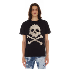 Load image into Gallery viewer, SHORT SLEEVE CREW NECK TEE &quot;STAY SAFE&quot; IN BLACK