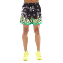 Load image into Gallery viewer, MESH ATHLETIC SHORT IN PAISLEY FLAME
