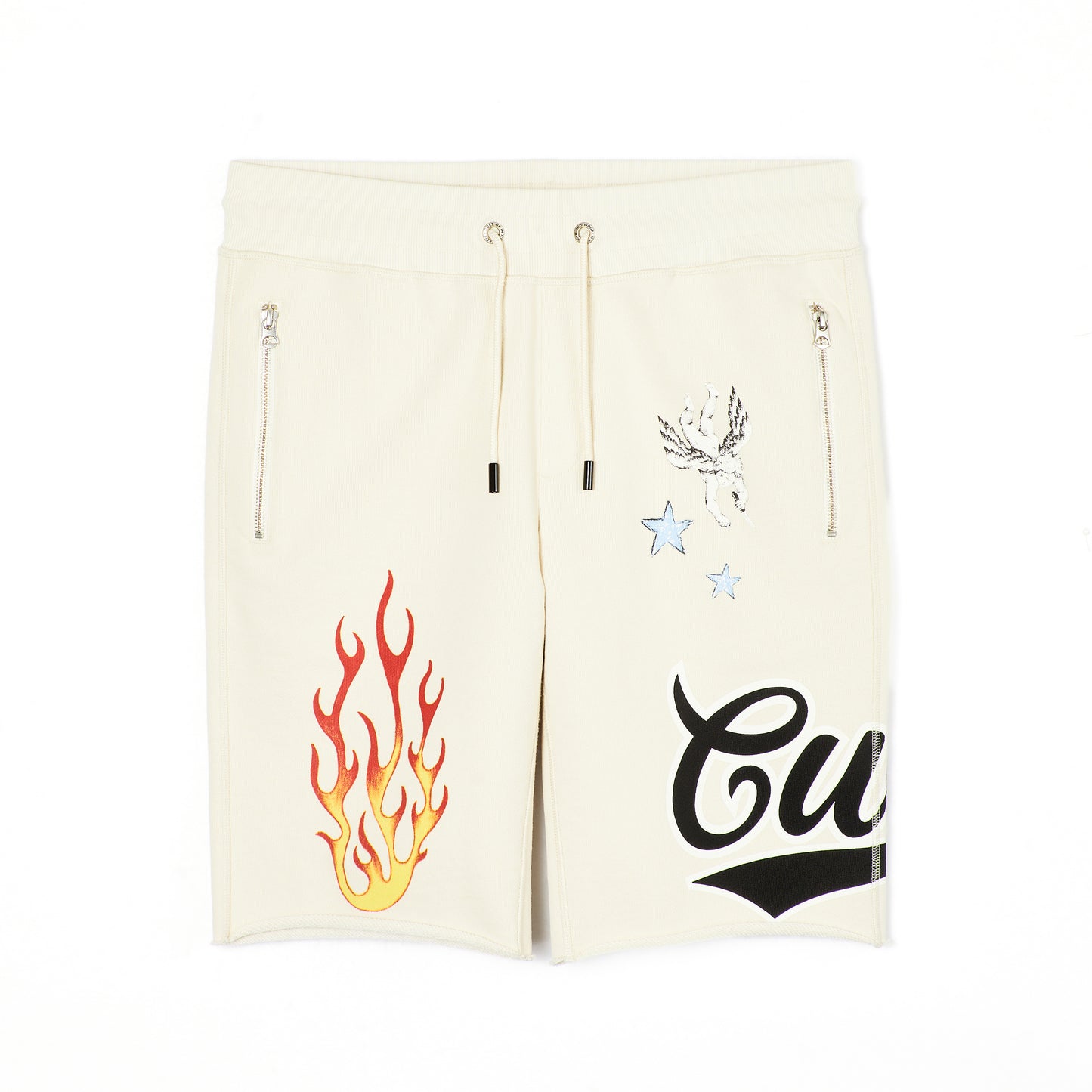 SWEATSHORTS IN WINTER WHITE GRAFFITI