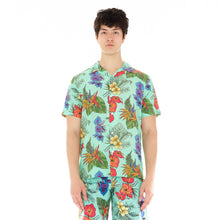 Load image into Gallery viewer, CUBAN SHORT SLEEVE WOVEN &quot;HAWAIIAN FLOWER&quot; IN MULTI