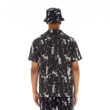 Load image into Gallery viewer, YAKUZA SHORT SLEEVE WOVEN &quot;DANCING SKELETON&quot; IN BLACK