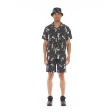 Load image into Gallery viewer, YAKUZA SHORT SLEEVE WOVEN &quot;DANCING SKELETON&quot; IN BLACK