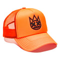 Cult's Clean Shimuchan Logo Mesh Back Trucker Hat in Coral