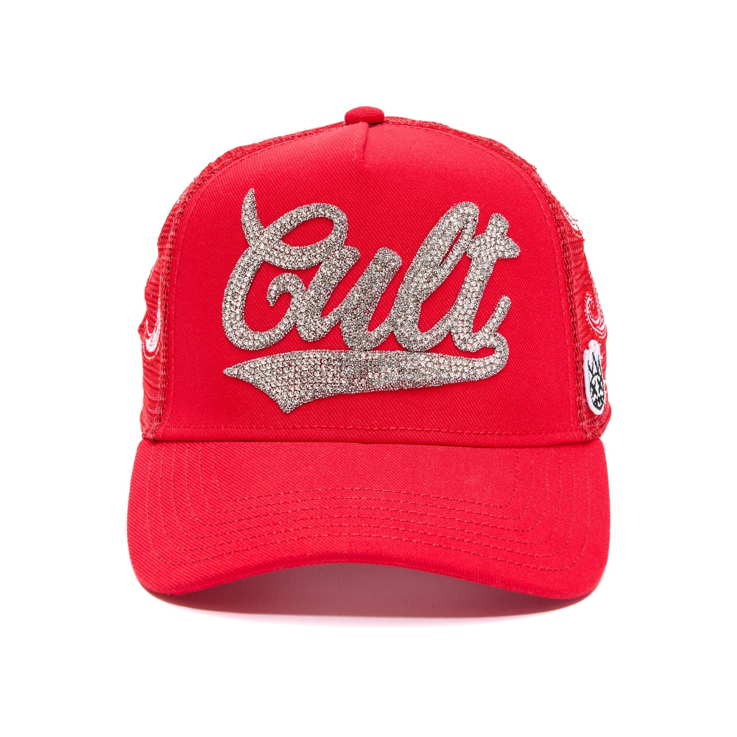 Cult's Paisley Shimuchan Logo Mesh Back Trucker Hat in Red