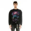 Cult's Crew Neck Fleece Sweater in Pirate Black