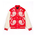 Cult's Paisley Varsity Jacket in Red