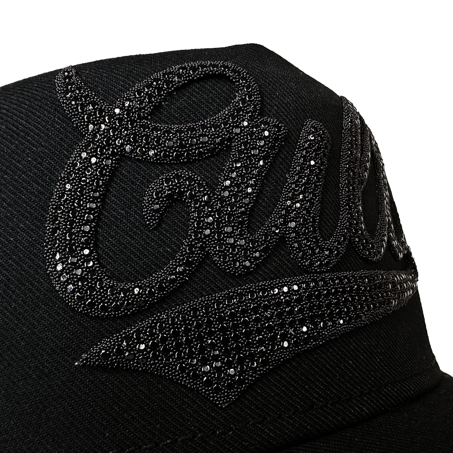 Cult's Crystal Paisley Shimuchan Logo Mesh Back Trucker Hat in Black
