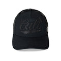 Cult's Crystal Paisley Shimuchan Logo Mesh Back Trucker Hat in Black