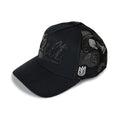 Cult's Crystal Paisley Shimuchan Logo Mesh Back Trucker Hat in Black
