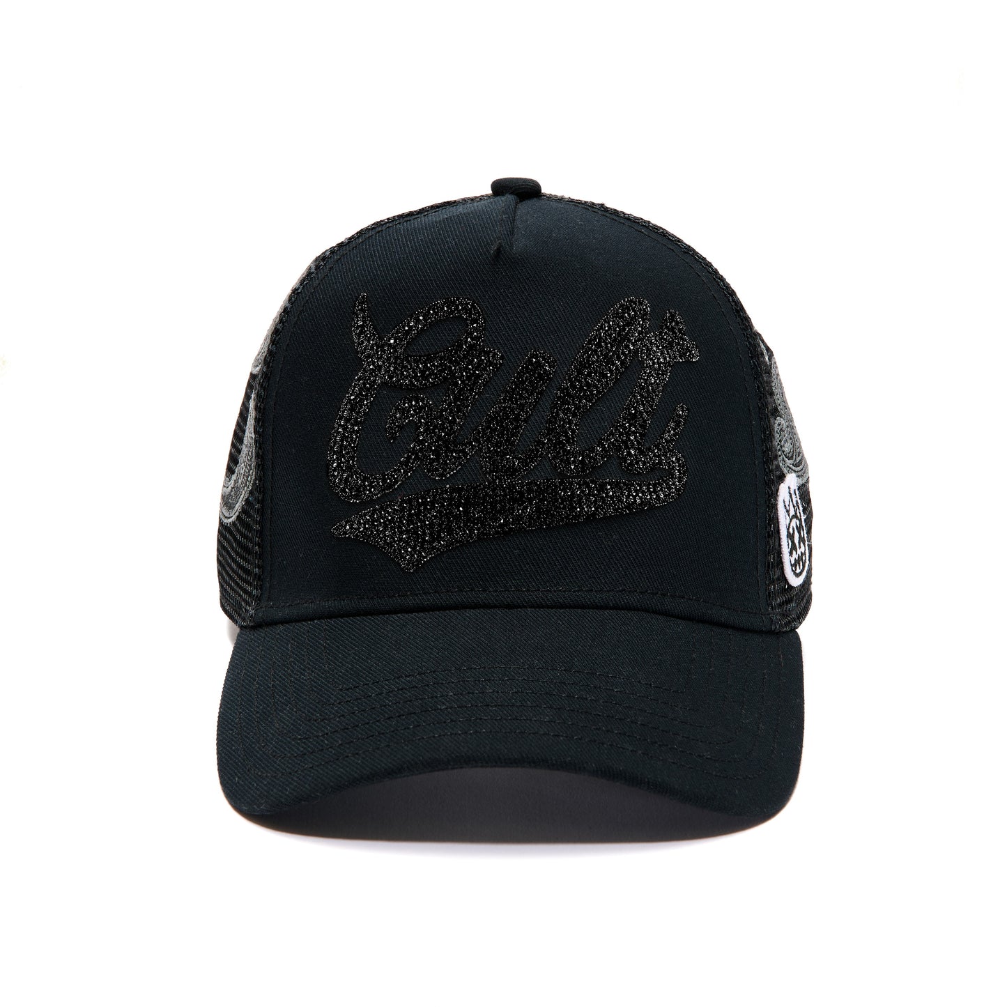 Cult's Paisley Shimuchan Logo Mesh Back Trucker Hat in Black