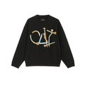 Cult's Crew Neck Fleece Sweater "Nailhead" in Pirate Black