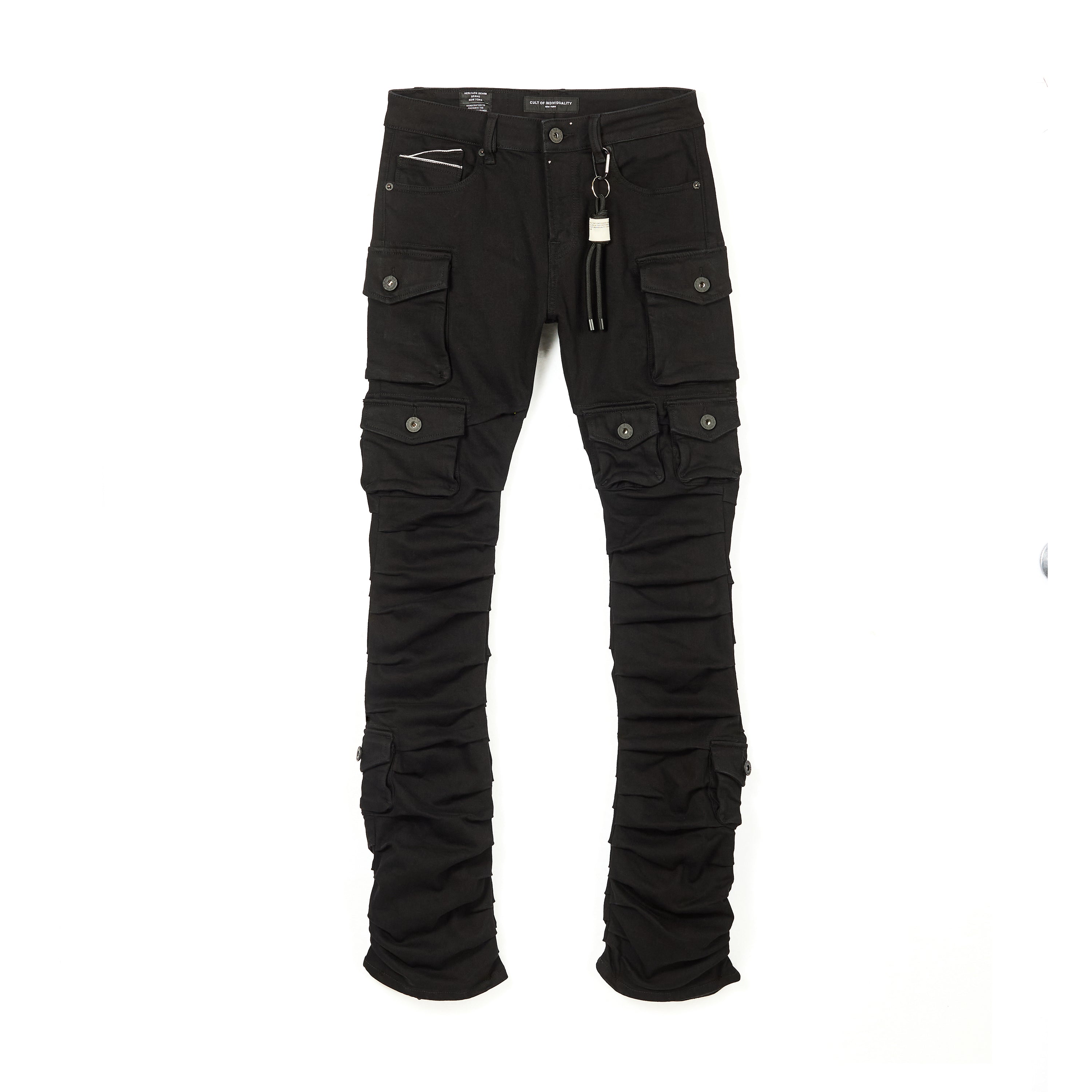 Cult's Hipster Nomad Cargo Jeans in Double Black