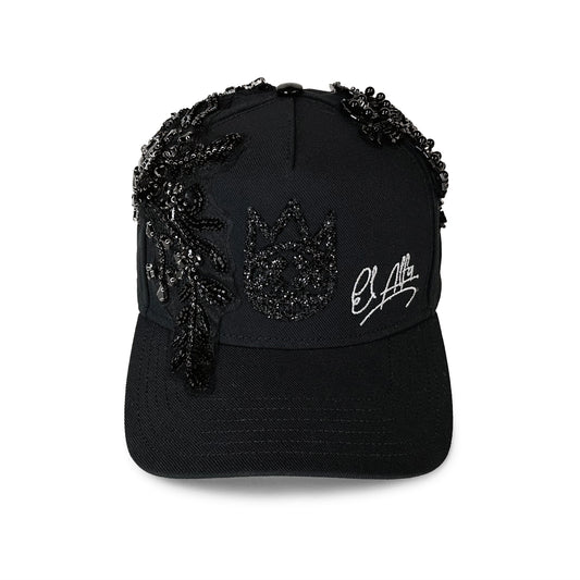 Cult x El Alfa Premium Snapback Trucker Hat in Black