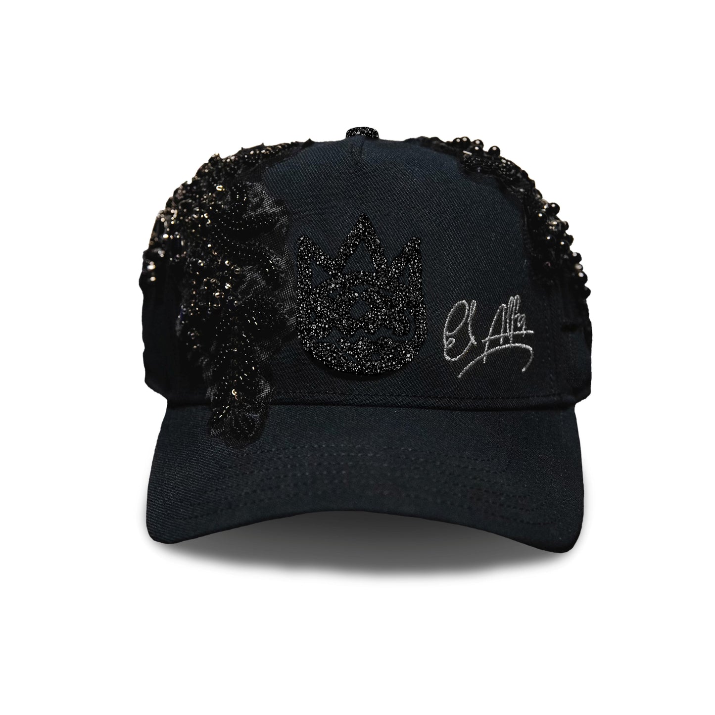 Cult x El Alfa Limited Edition Premium Snapback Trucker Hat in Black