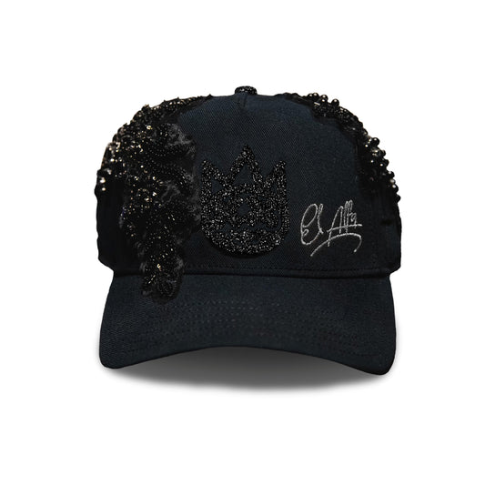 Cult x El Alfa Limited Edition Premium Snapback Trucker Hat in Black
