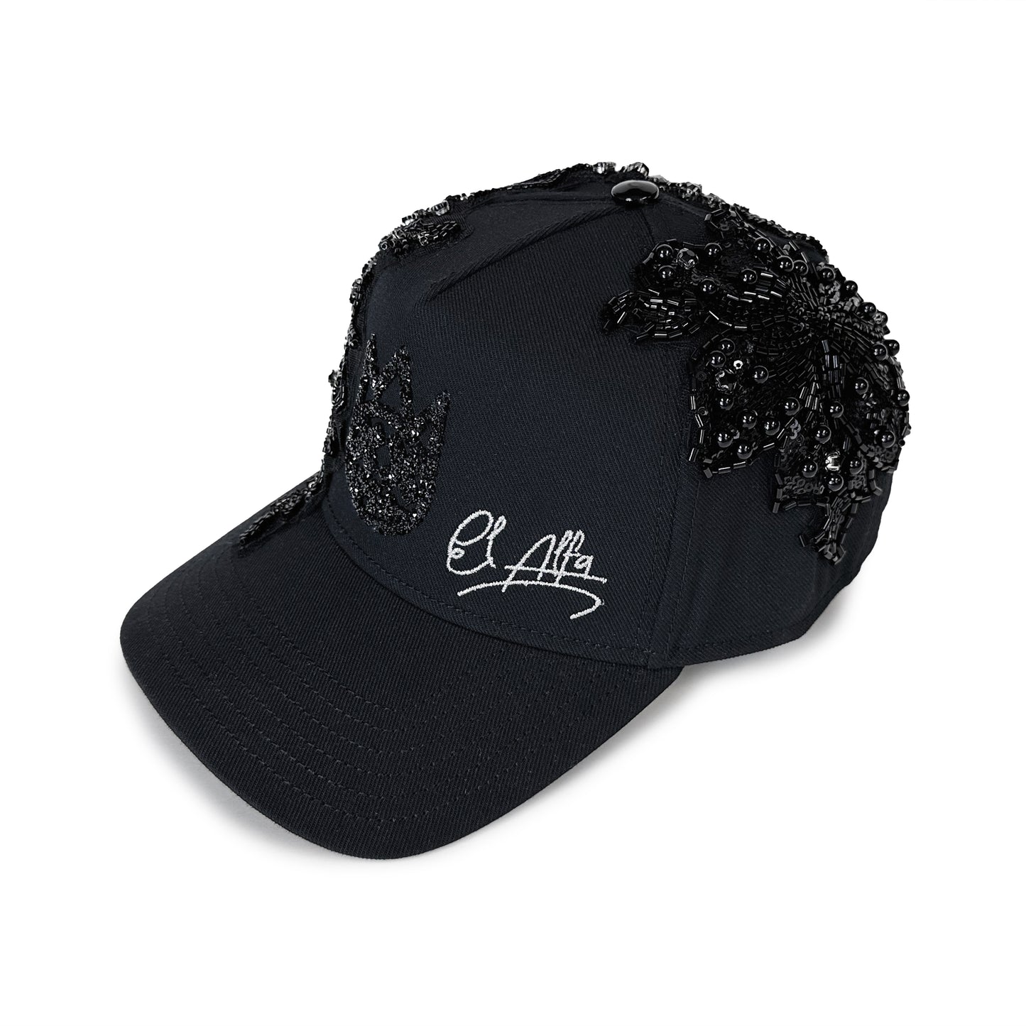 Cult x El Alfa Premium Snapback Trucker Hat in Black