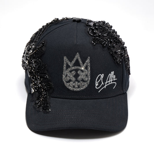 Cult x El Alfa Premium Snapback Trucker Hat in Black