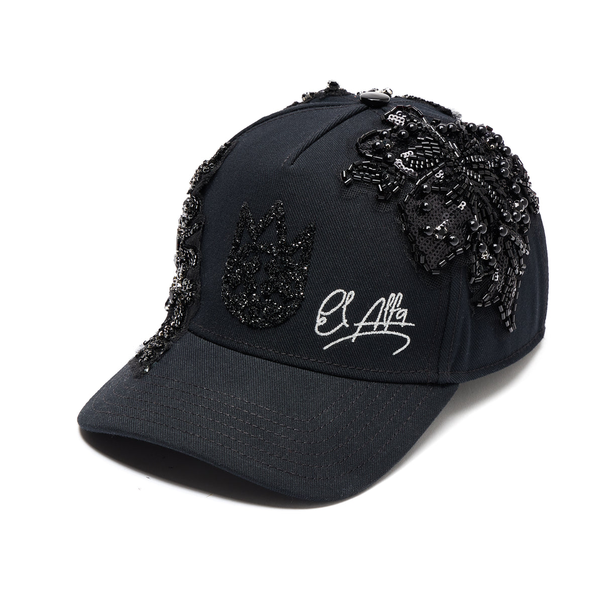 Cult x El Alfa Premium Snapback Trucker Hat in Black