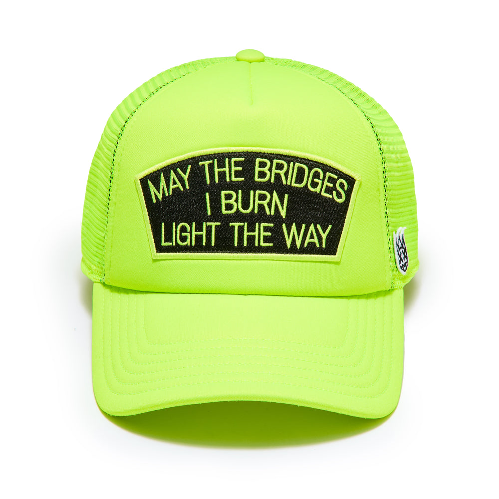 Cult's Mesh Back Trucker Hat In Neon Yellow "Cant Do Epic Shit" / Black Patch