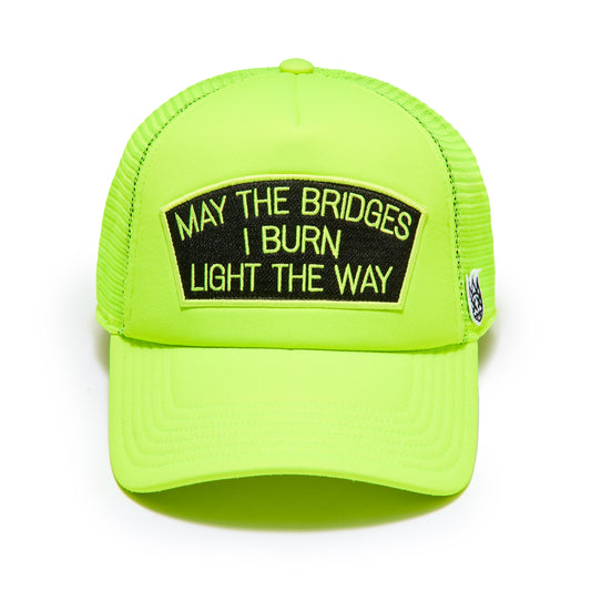 Cult's Mesh Back Trucker Hat In Neon Yellow "Cant Do Epic Shit" / Black Patch