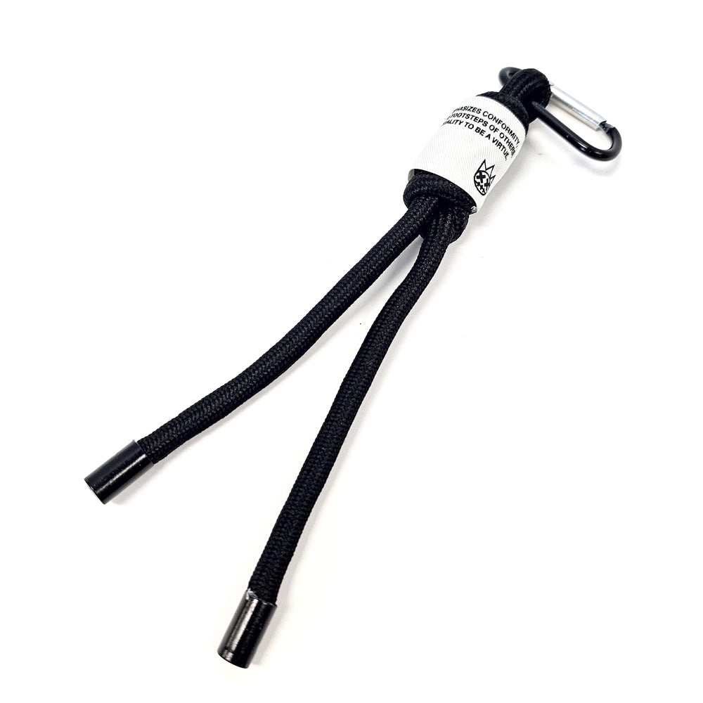 Cult's Nylon Drawcord Keychain in Black, Brown, Green, Red, Blue, or Yellow