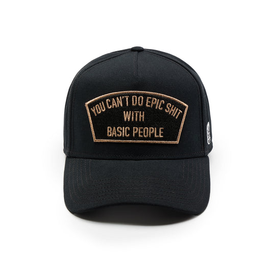 Cult's Epic Shit- A Frame Snapback Hat in Black